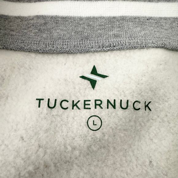 Tuckernuck Heathered Gray Carlson Quarter Zip Sweatshirt | SZ L - Picture 13 of 16